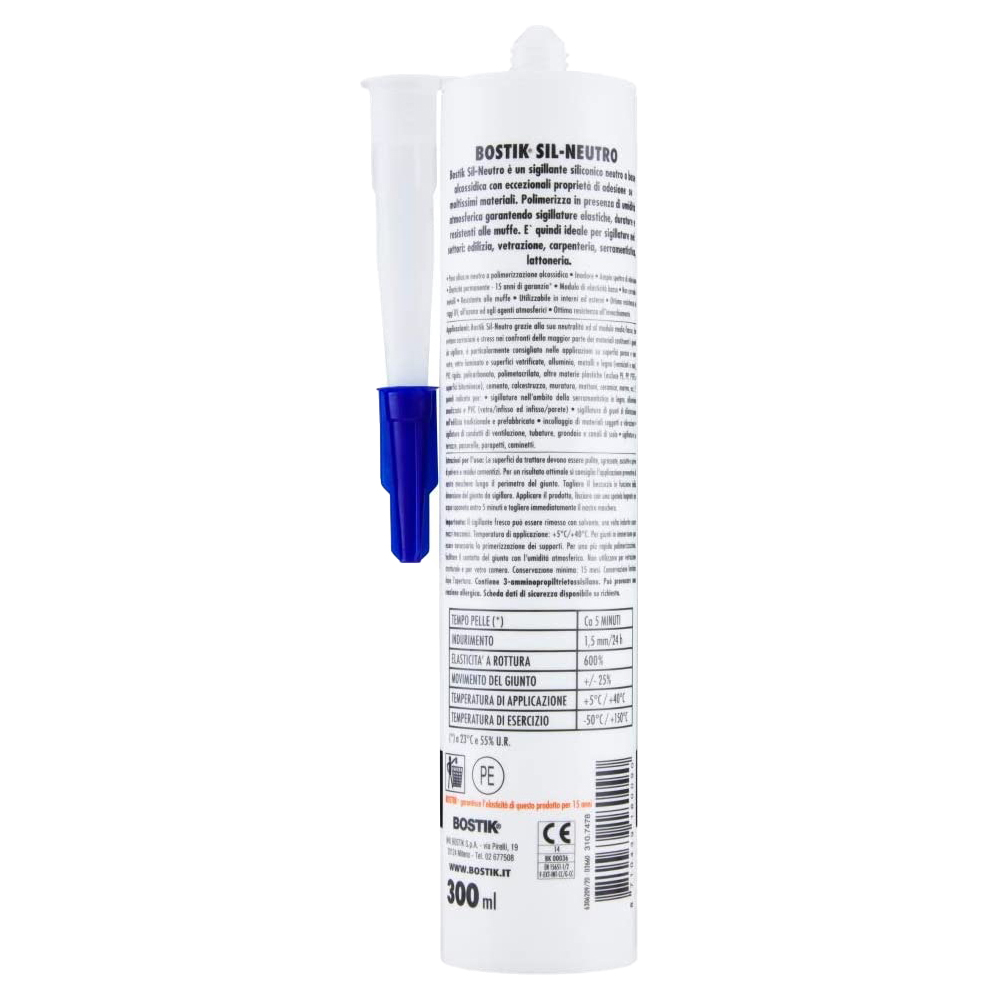 Silicone Neutro Trasparente SIL-Neutro BOSTIK 300 ml
